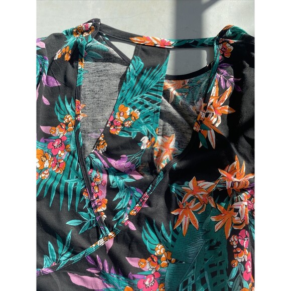 small oversize tropical t-shirt xersion studio made in indonesia polyester rayon - Picture 5 of 7